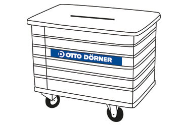 415-Liter-Behälter für Aktenvernichtung in Hamburg Aktenvernichtungsbehälter 415 Liter für sichere Dokumentenentsorgung