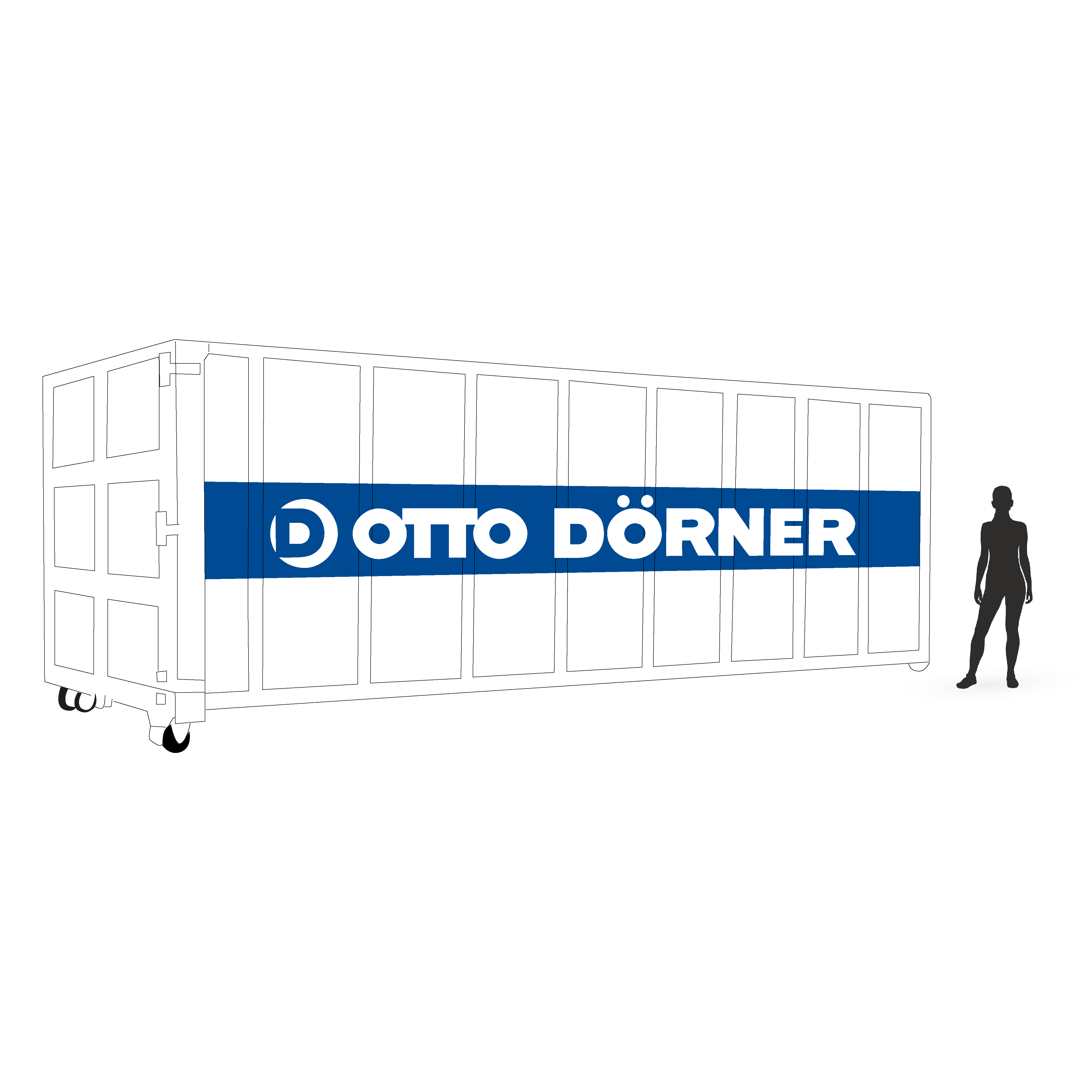 Entsorgungs-Abrollcontainer 35m³ für Abfallentsorgung und Recycling