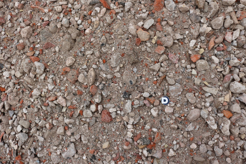 Ziegelmineralgemisch Haufen eines Mineralgemischs aus Ziegeln